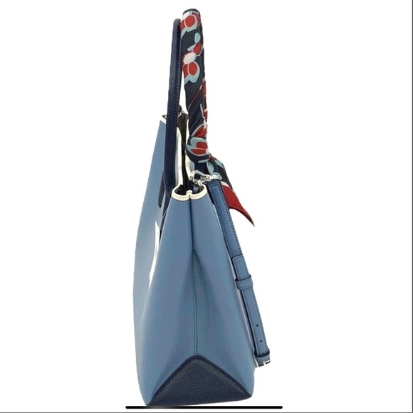 Kate Spade Blue Shoulder Bag with Scarf Accent - Picture 4 of 9